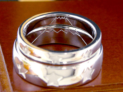 8つの星の結婚指輪