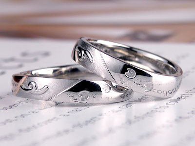 子ブタの足跡結婚指輪
