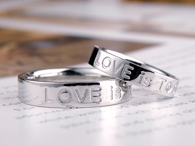 LOVE文字結婚指輪