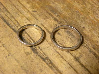 サイズ直しする前の結婚指輪