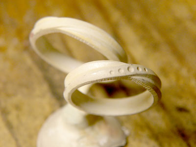 オーダーメイド結婚指輪のシルバーサンプル