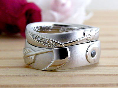 弓道がテーマの結婚指輪