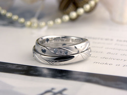 クジラと海のオーダー結婚指輪